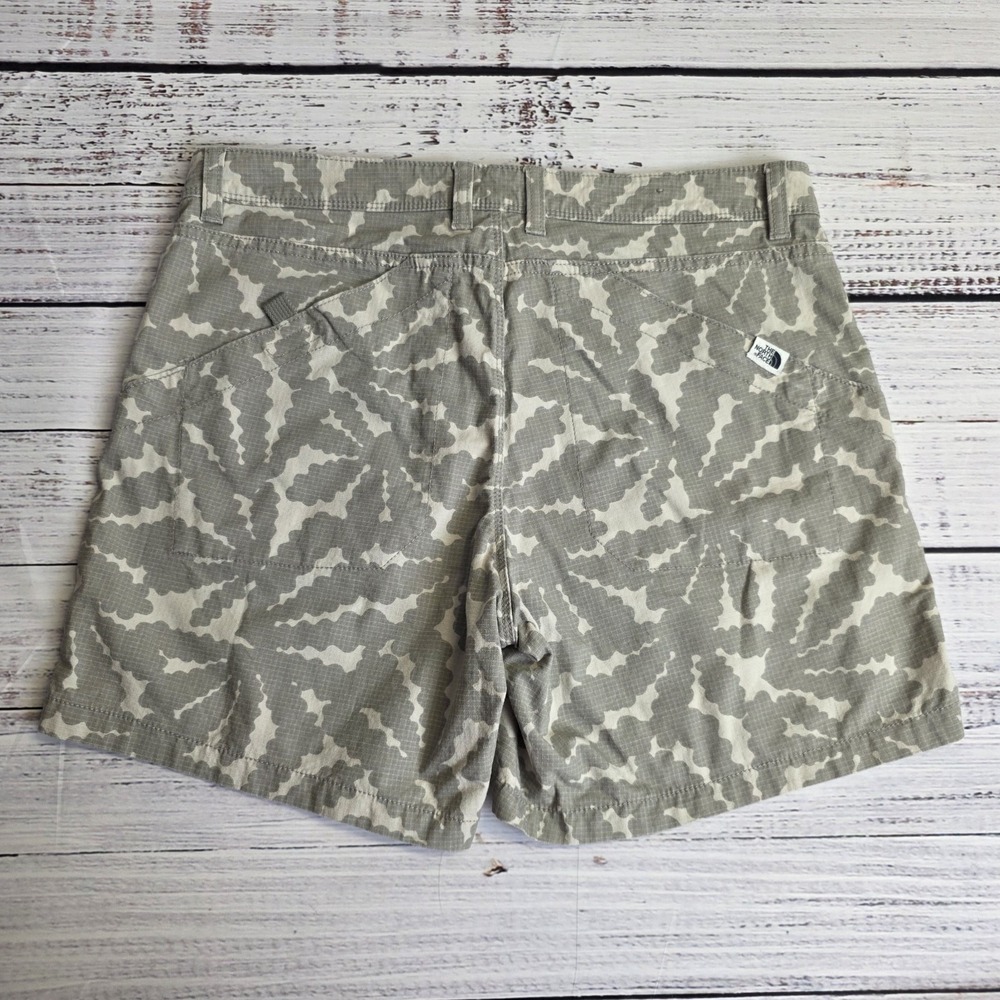 The North‎ Face Ridgeside Printed Shorts Silt Grey Beavertail Womens 8 Long